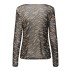 Bluse "ZulvirSZ" sort/brun m/ dyreprint - Saint Tropez