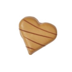 Marcipanhjerte m/ karamel i dolcechokolade - Cocoture 18 g