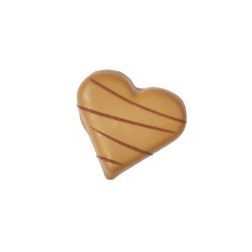 Marcipanhjerte m/ karamel i dolcechokolade - Cocoture 18 g