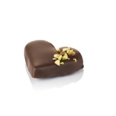 Marcipanhjerte m/ pistacie og mørk chokolade - Cocoture 18 g