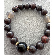 Armbånd - Friihof + Siig - m/ store brune perler