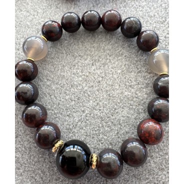Armbånd - Friihof + Siig - m/ store brune perler