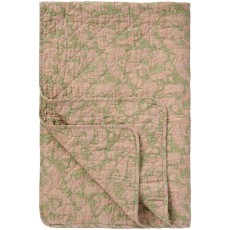 Quilt / Vattæppe m/ grønt og rosa paisley - Ib Laursen 130x180