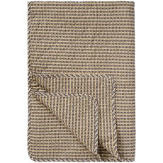Quilt / Vattæppe beige m/ mørkeblå stængler - Ib Laursen 130x180
