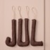 "Jul" bogstaver brune t/ ophæng - Ib Laursen