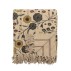 Plaid "Eydis" Natur m/ blomster og striber - Bloomingville 130x160