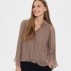 Bluse "NuriSZ" nougat brun m/ bindebånd - Saint Tropez