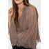 Bluse "NuriSZ" nougat brun m/ bindebånd - Saint Tropez