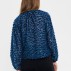 Bluse midnatsblå "NilsineSZ" m/ fjerdetaljer - Saint Tropez