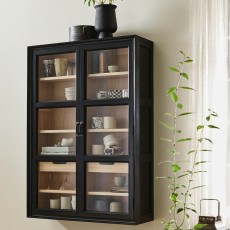 Vægskab "Viva" sort m/ 2 låger - Nordal H: 120