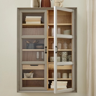 Vægskab "Viva" grå m/ 2 låger - Nordal H: 120