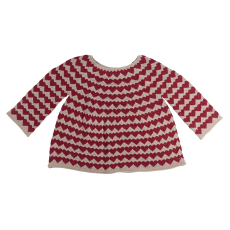 Strikket sweater m/ hjerter t/ børn str. 5-6 år - Maileg