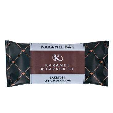 Karamel Bar - Lakrids i lys chokolade - Karamel Kompagniet 50 g