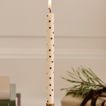 Kertelys m/ røde hjerter - Ib Laursen H: 20 cm