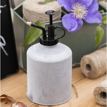 Forstøver cylinder m/ sort top og zink finish - Ib Laursen 600 ml