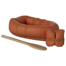 Gummibåd t/ mus - Maileg m/ redningsvest og pagaj