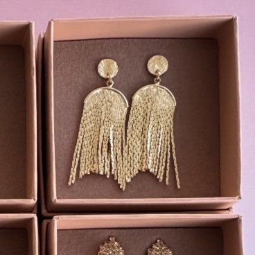 Øreringe / ørestikker - Friihof + Siig guldbelagt "Tassel" 2025
