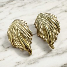 Øreringe / ørestikker - Friihof + Siig - guldbelagt "Chris" STOR