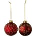 Julekugle rød m/ glitter - Ib Laursen vælg ml. 2 forsk.