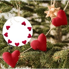 Ranke m/ 8 røde hjerter "My Nostalgic Christmas" - Ib Laursen L: 125 cm