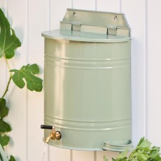 Vandbeholder t/ væg m/ hane grøn - Ib Laursen - 10,5 ltr.