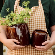Krukke brun "Saigon" - Ib Laursen Sæt á 2 stk.