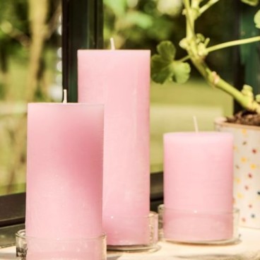 Bloklys rustik lyserød "Celia" - Ib Laursen 6,8x18