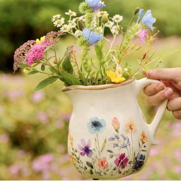 Vase m/ blomster & hank "Wildflowers" - Ib Laursen H: 15