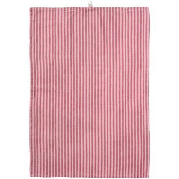 Viskestykke Linea m/ lyserøde og hindbærfarvede striber - Ib Laursen 50x70