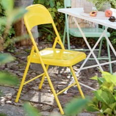 Klapstol metal gul - Ib Laursen