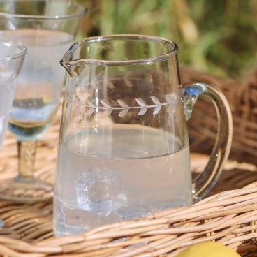 Glaskande m/ hank og bladranke - Ib Laursen 800 ml