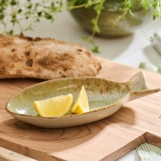 Skål "Ocean Green" fiskeformet - Ib Laursen L: 21