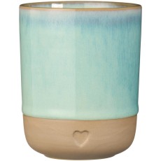 Krus u/ hank "Heart" og lysegrøn glasering - Ib Laursen