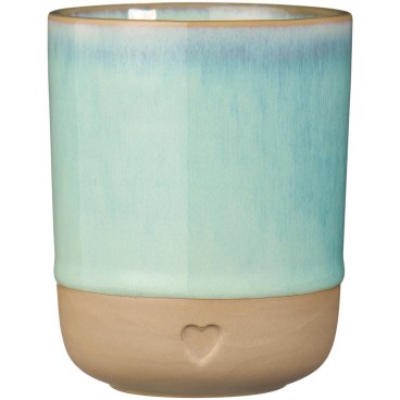 Krus u/ hank "Heart" og lysegrøn glasering - Ib Laursen