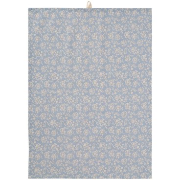 Viskestykke "Agathe" lyseblå m/ natur blomster - Ib Laursen 50x70