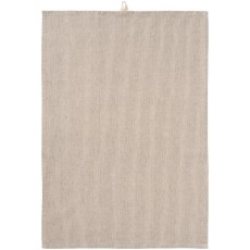 Viskestykke "Lina" natur m/ sorte tynde striber - Ib Laursen 50x70