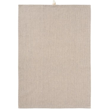 Viskestykke "Lina" natur m/ sorte tynde striber - Ib Laursen 50x70