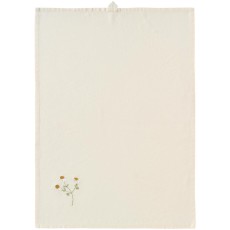 Viskestykke råhvid "Flora" m/ marguerit - Ib Laursen 50x70