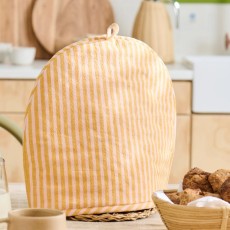 Tehætte "Linea" m/ mustard og lyserøde striber - Ib Laursen