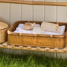 Bakke aflang m/ bambuskant og fast bund - Ib Laursen L: 45,5