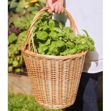 Kurv i pileflet m/ hank på tværs oval - Ib Laursen