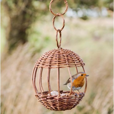 Fuglefoderophæng kugle m/ flettet ophæng - Ib Laursen