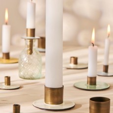 Stage m/ messingfinish og råhvid farve t/ 3,8 cm lys - Ib Laursen