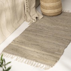 Løber / kludetæppe grå & grøn - Ib Laursen - Ca. 60x125