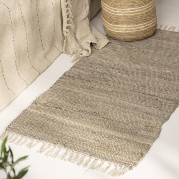 Løber / kludetæppe grå & grøn - Ib Laursen - Ca. 60x125