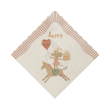 Serviet happy birthday "Enhjørning" - Maileg - 20 stk.