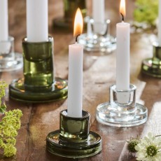 Stage i grønt glas t/ kertelys - Ib Laursen