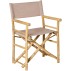 Instruktørstol bambus m/ hørfarvet stof - Ib Laursen
