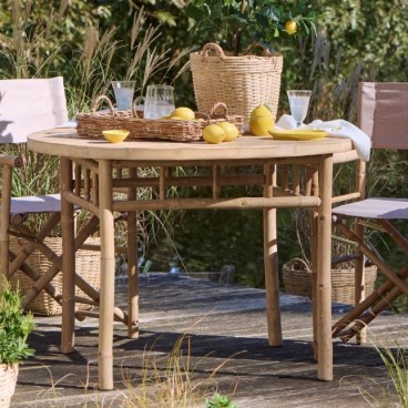 Spisebord bambus - Ib Laursen Dia.: 110