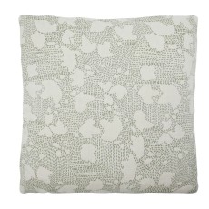 Pudebetræk råhvid m/ vævet grønt mønster "HDMori" - House Doctor 50x50